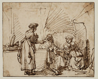 O+ 046
<br/>
Christus bij Martha en Maria
<br/>
<em>Rembrandt (1606-1669)</em>